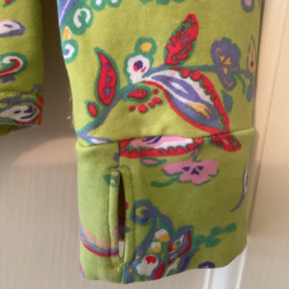 Ralph Lauren Polo Golf Half Zip Pullover Paisley Print French Terry Bright Color - Picture 3 of 11